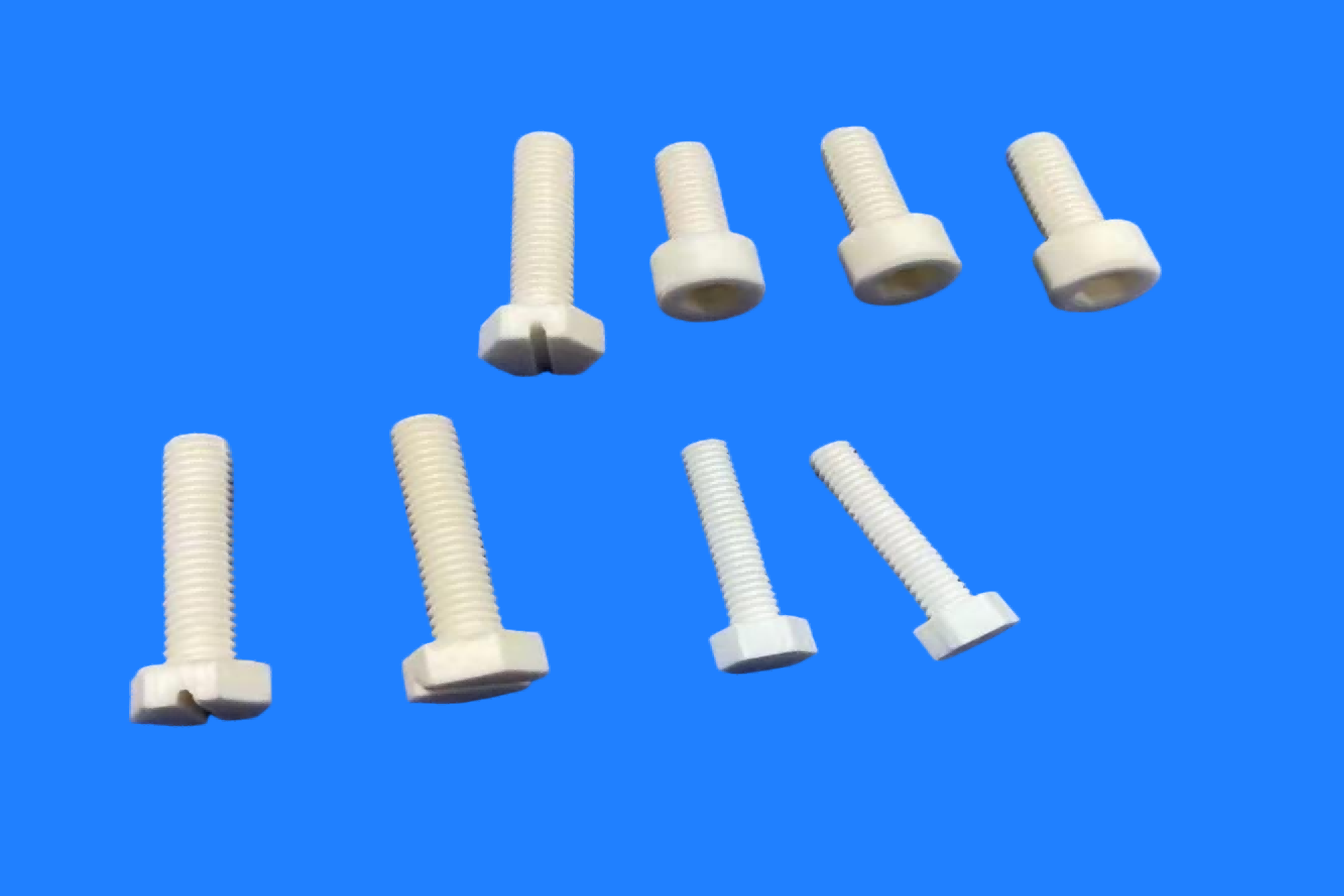 Tornillos de alúmina de alto rendimiento para fijación industrial