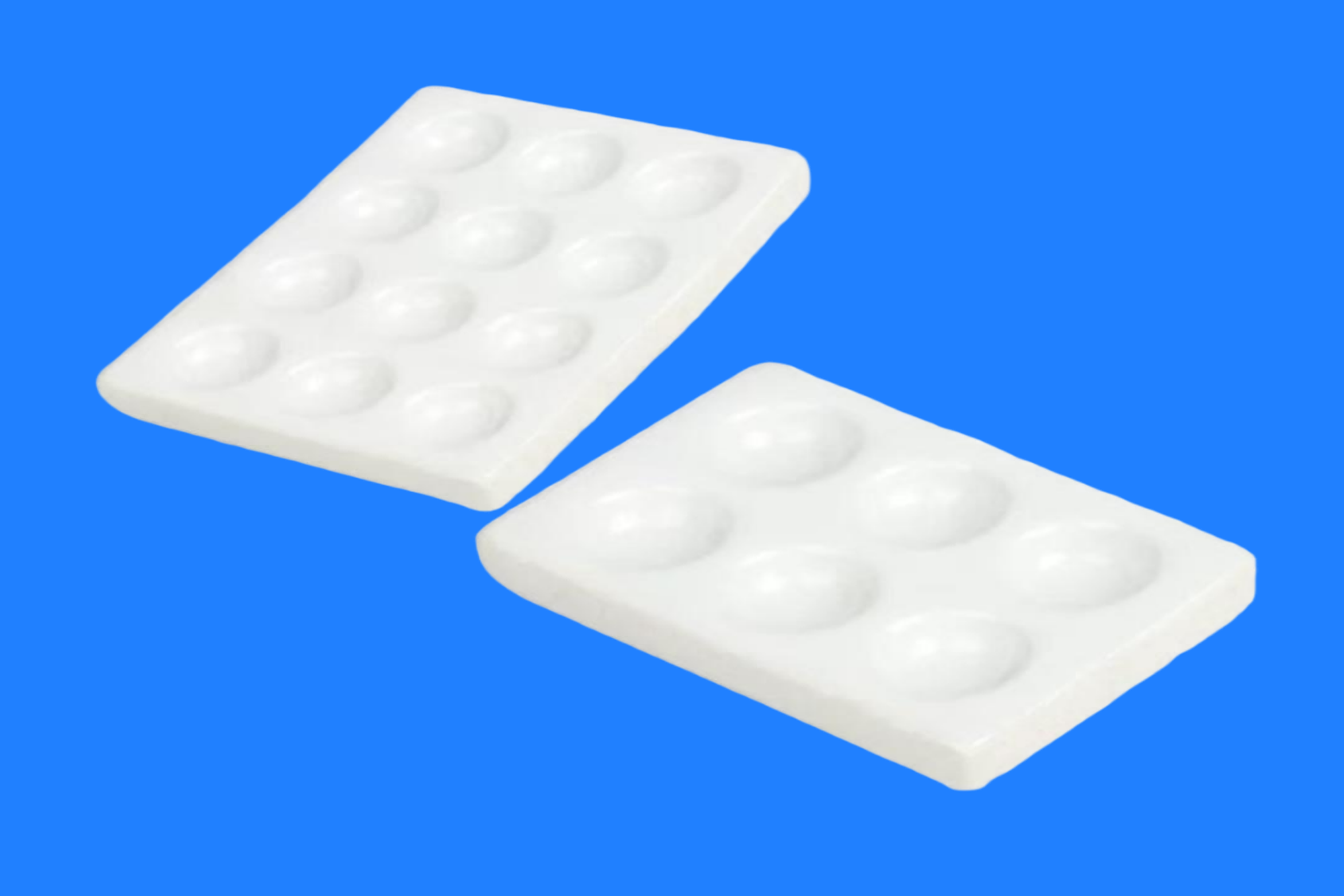 White Glazed Finished Al2O3 Porcelain Reaction Spot Plate for High-precision micro-scale Chemical Experiments