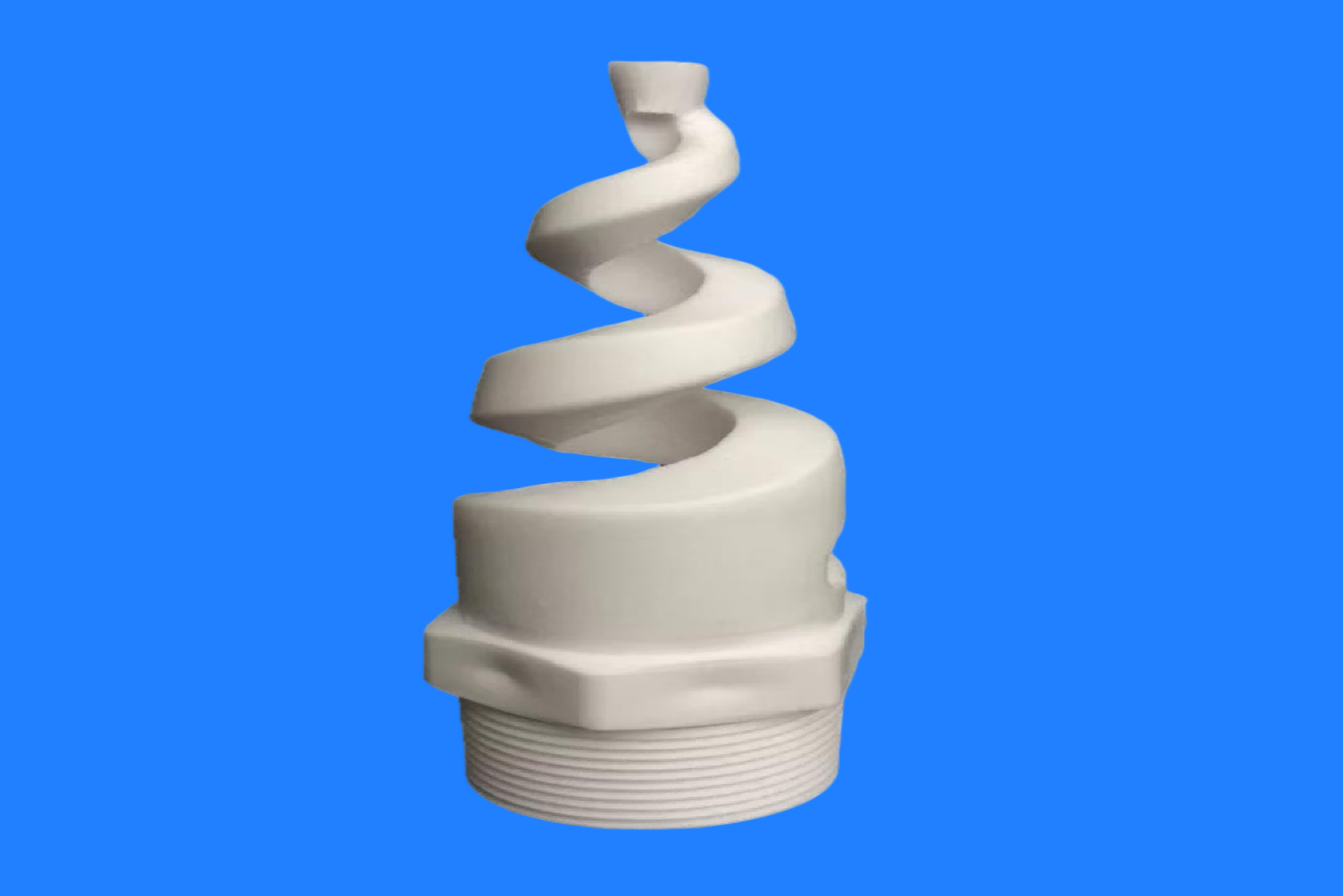 Boquilla espiral de cerámica Al₂O₃ de ultra alta dureza (≥95 %) para tratamiento de gases residuales industriales.
